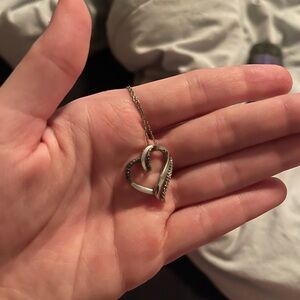 black & white diamond necklace